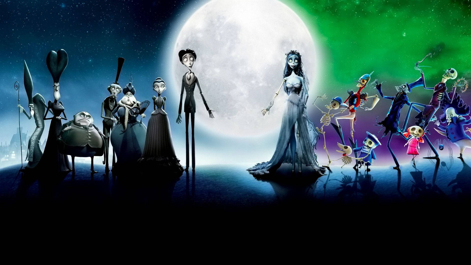 Corpse Bride, skeletal, gothic, Full HD Desktop Wallpaper