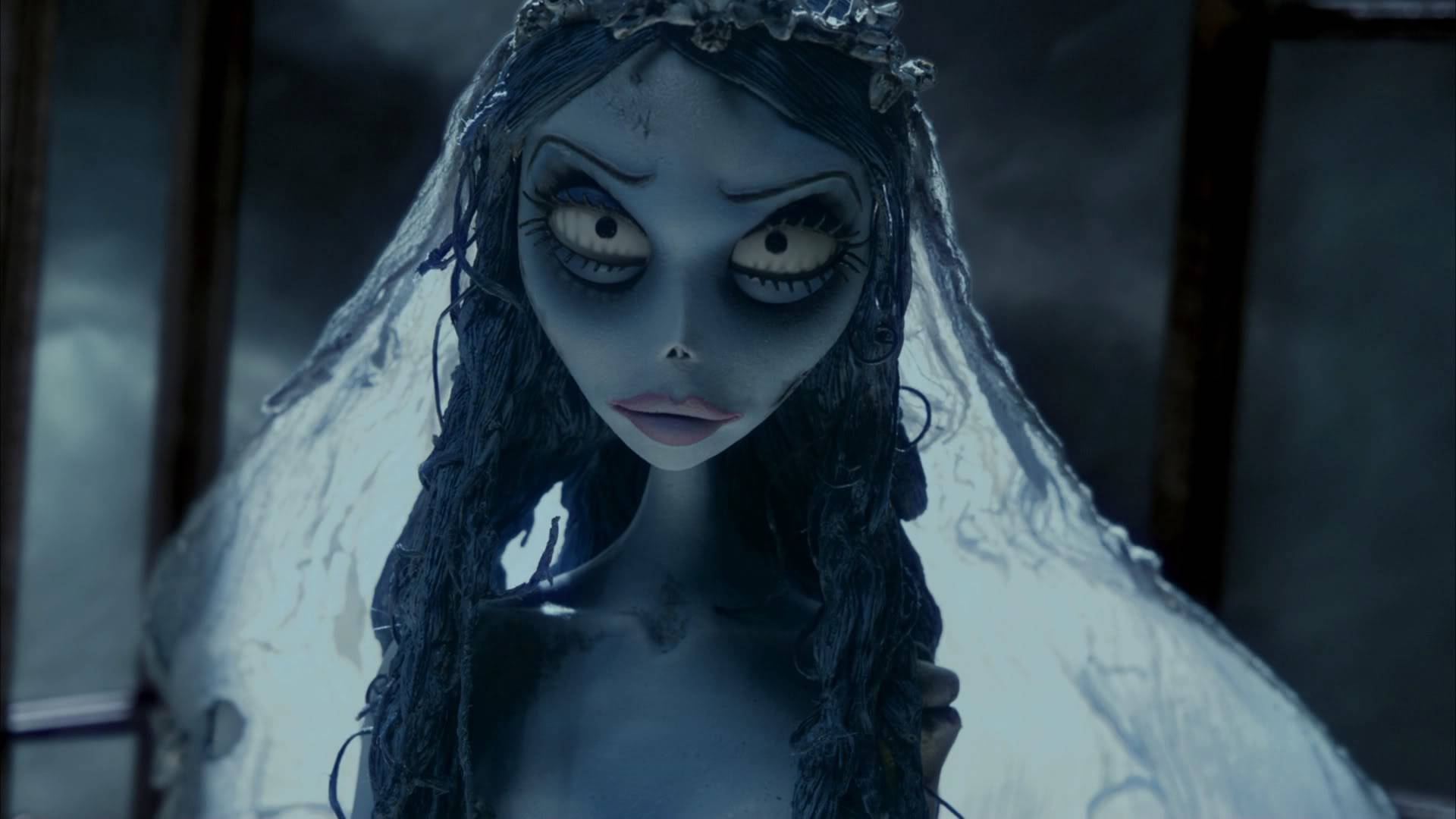 Corpse Bride, angry face, pale bride, Full HD Desktop Wallpaper