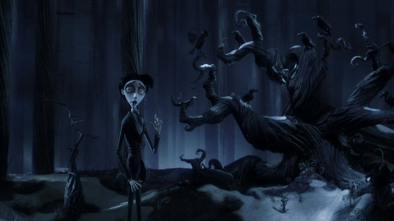 Corpse Bride, dark forest, pale animated boy, HD Desktop Wallpaper