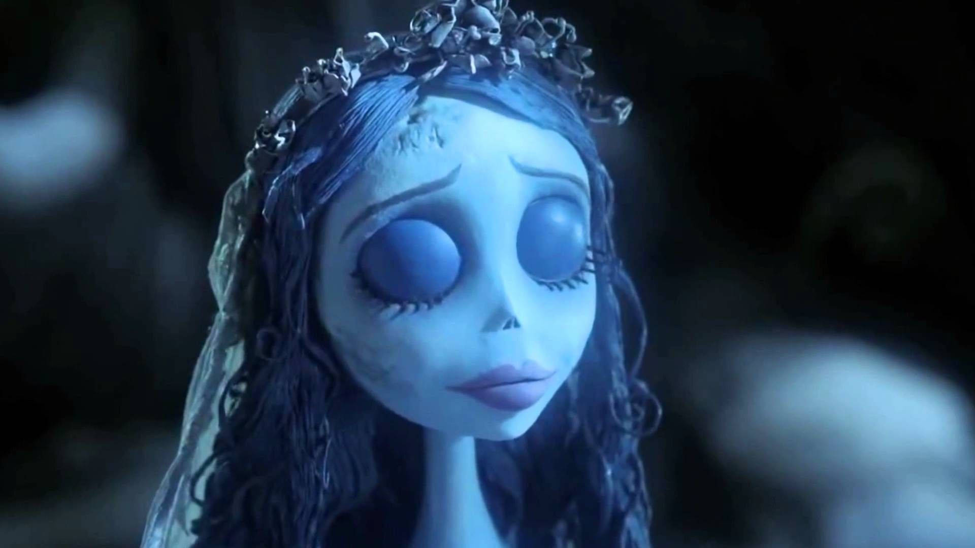 Corpse Bride, blue light, pale blue-skinned, Full HD Desktop Wallpaper
