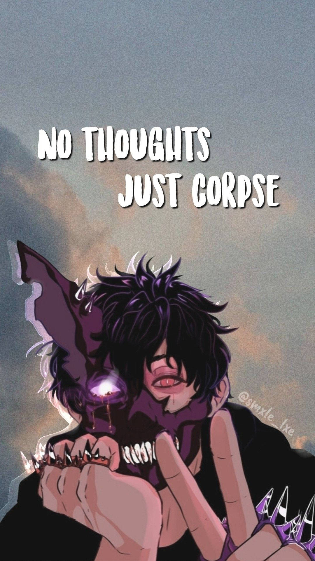 Corpse Husband, spiky hair, glowing eye, Full HD Phone Wallpaper