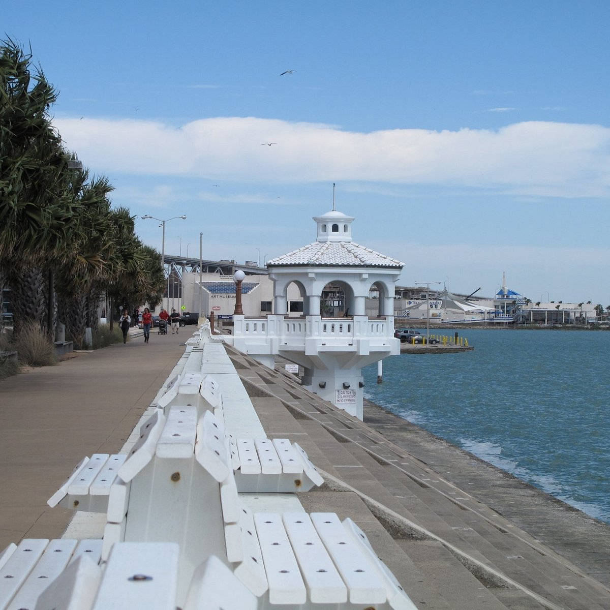 Corpus Christi, gazebo, seaside pier, SD Desktop Wallpaper