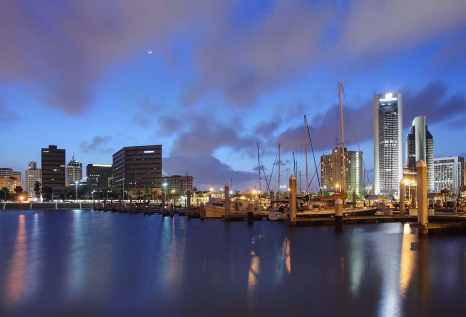 Corpus Christi, skyline, dusk, SD Desktop Wallpaper