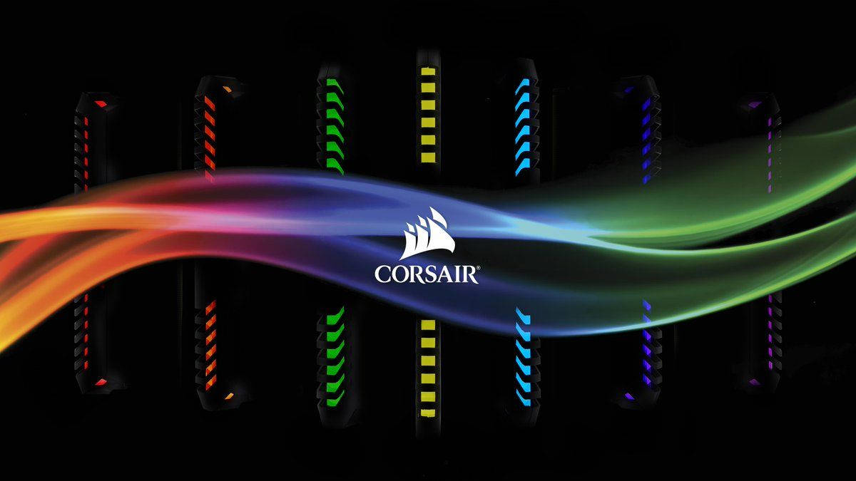 Corsair, RGB tower fans, Corsair logo, SD Desktop Wallpaper
