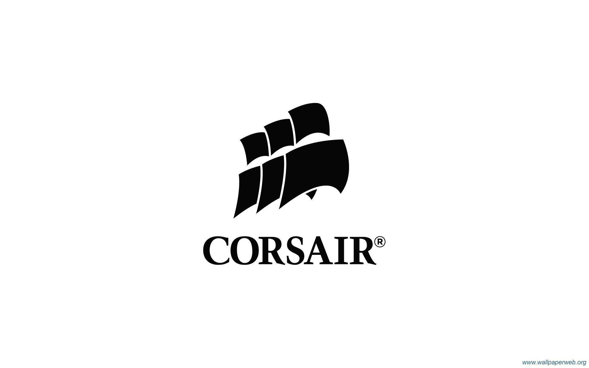 Corsair, White Corsair Logo, Black Corsair logo, Full HD Desktop Wallpaper