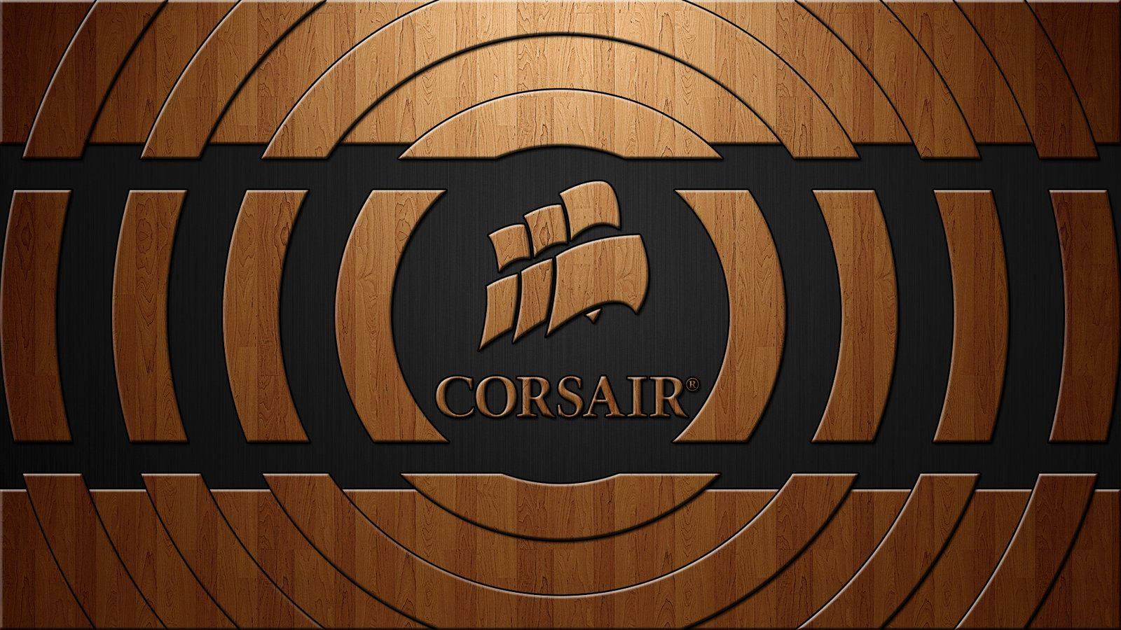 Corsair, Corsair logo, wooden textured, HD Desktop Wallpaper
