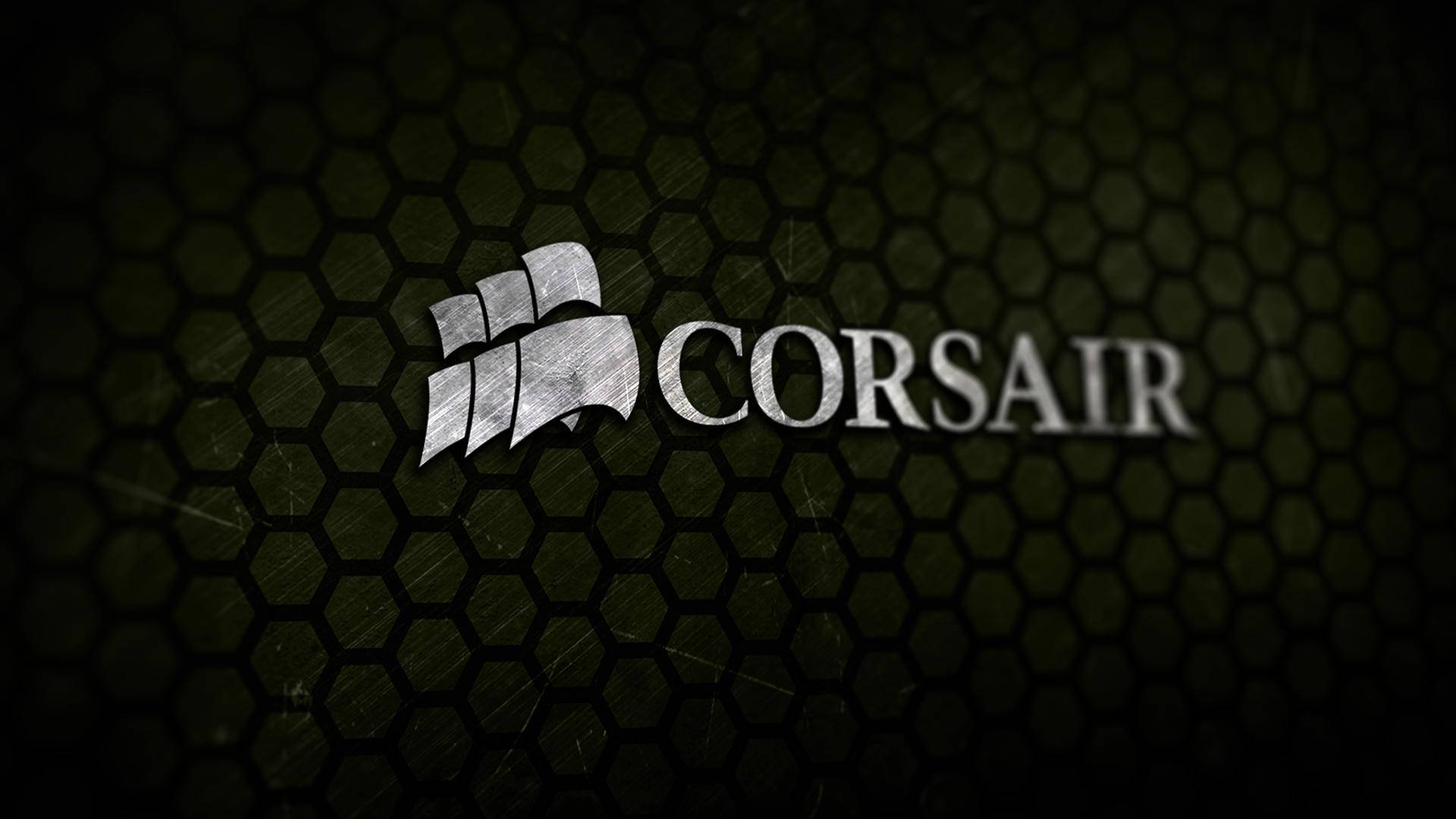 Corsair, metallic silver, dark green, Full HD Desktop Wallpaper