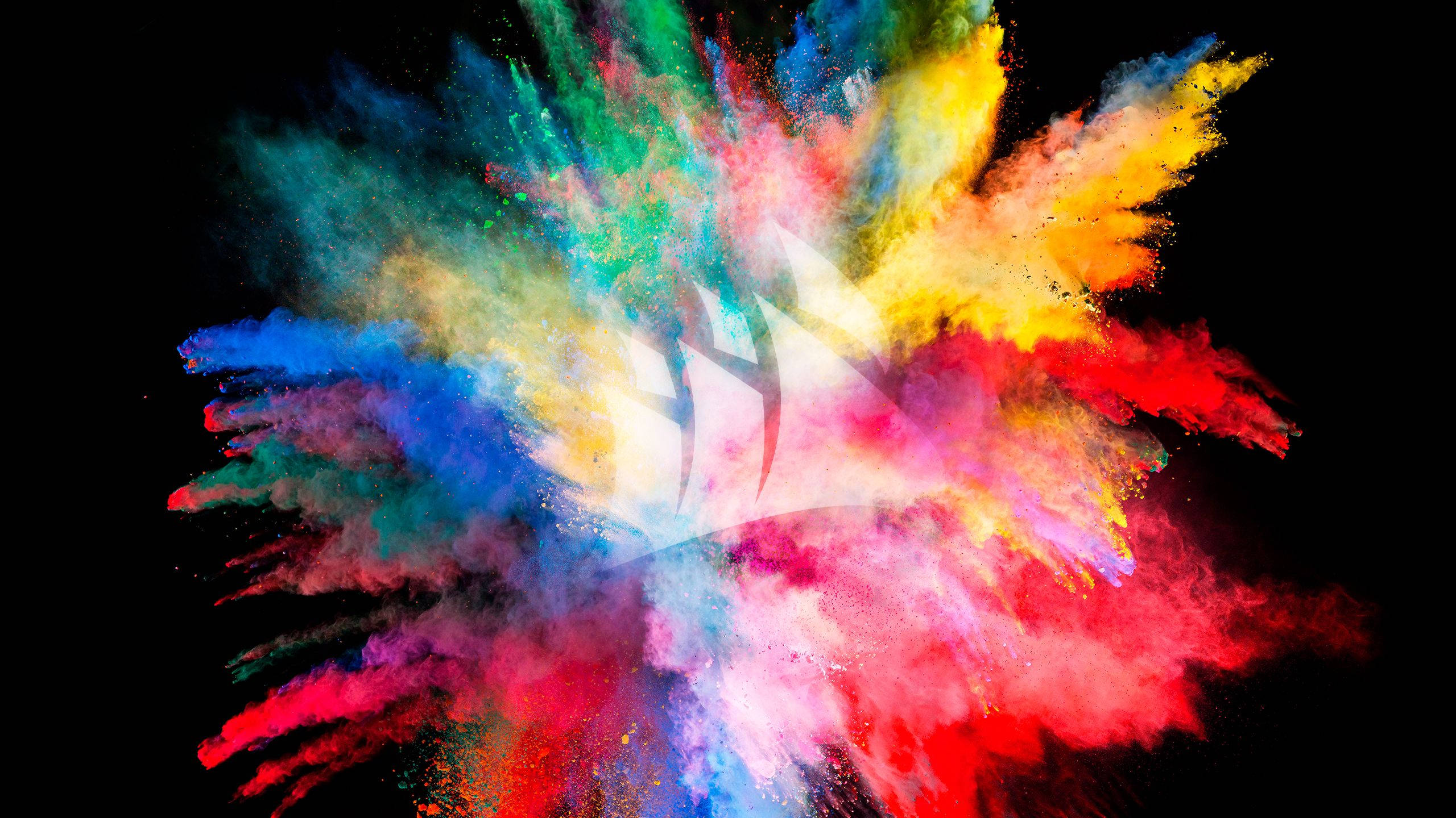 Corsair, logo, RGB, 2K Desktop Wallpaper