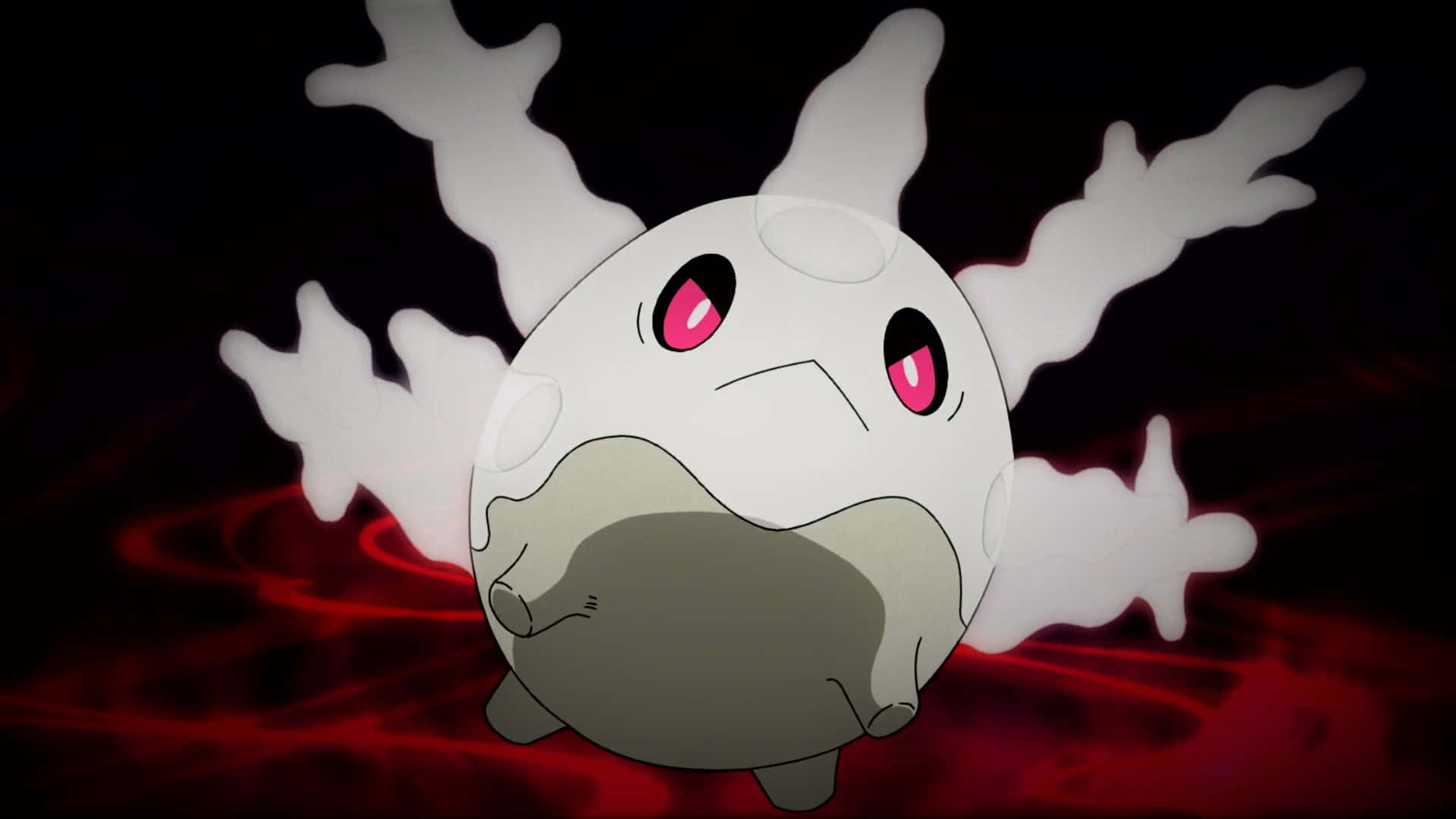 Corsola, ghostly white, pink eyes, Full HD Desktop Wallpaper