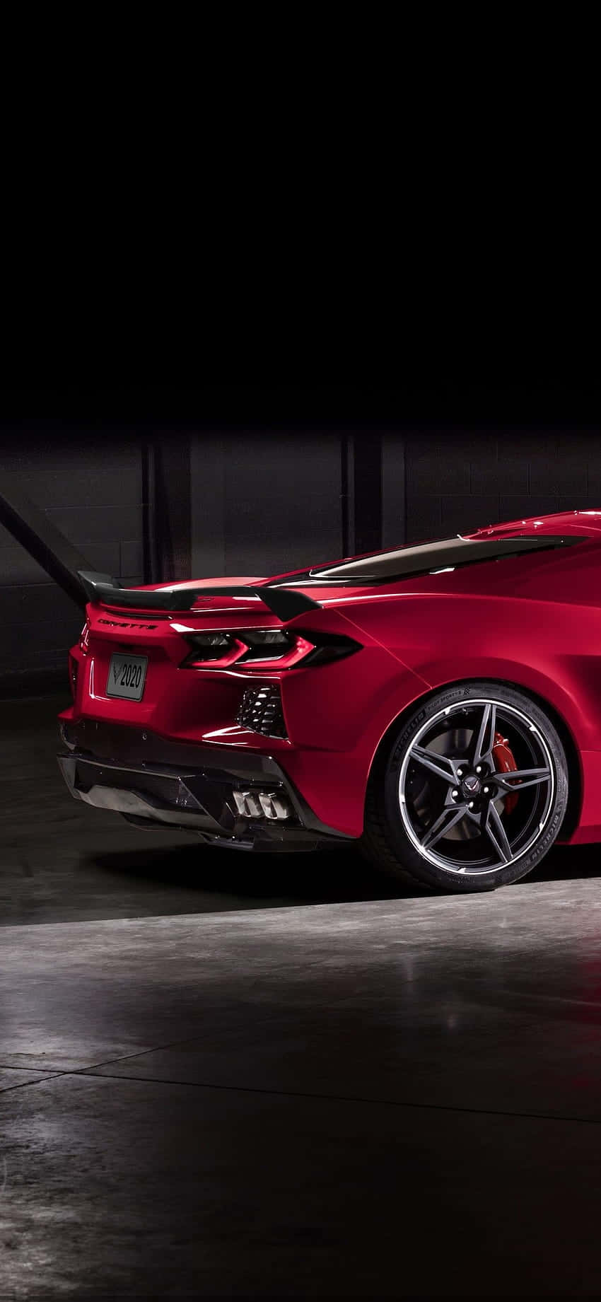 Corvette C8, red, glossy, HD Phone Wallpaper