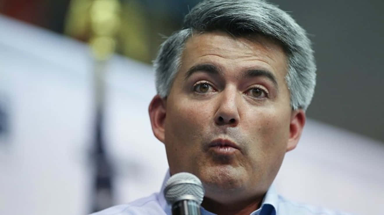 Cory Gardner, gray hair, microphone, HD Desktop Wallpaper