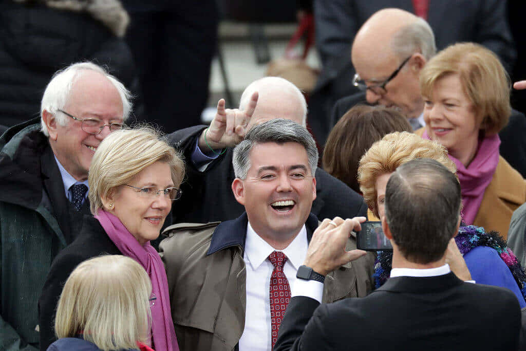 Cory Gardner, trench coat, outdoor gathering, SD Desktop Wallpaper