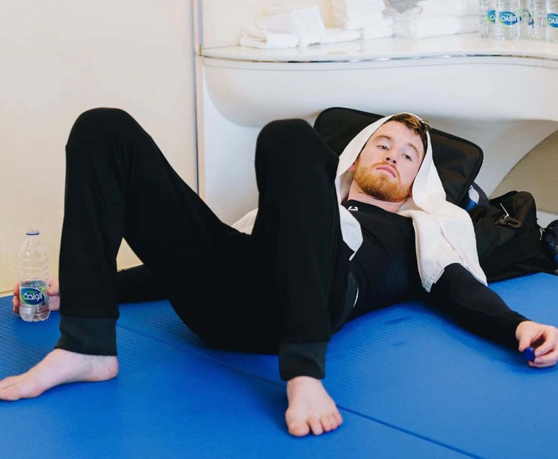 Cory Sandhagen, blue mat, towel, SD Desktop Wallpaper