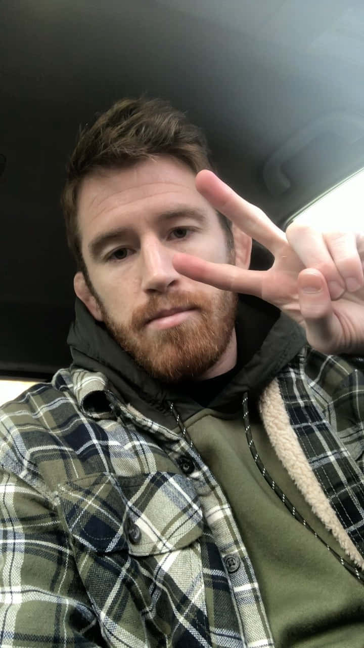 Cory Sandhagen, peace sign, car, HD Phone Wallpaper
