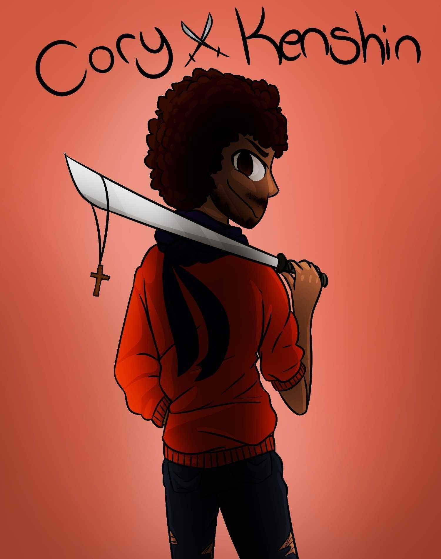 Coryxkenshin, katana, afro, HD Phone Wallpaper