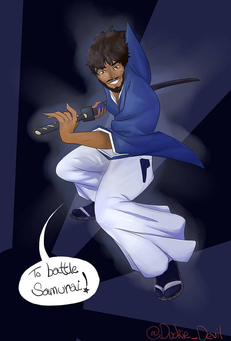 Coryxkenshin, samurai, blue and white armor, SD Phone Wallpaper