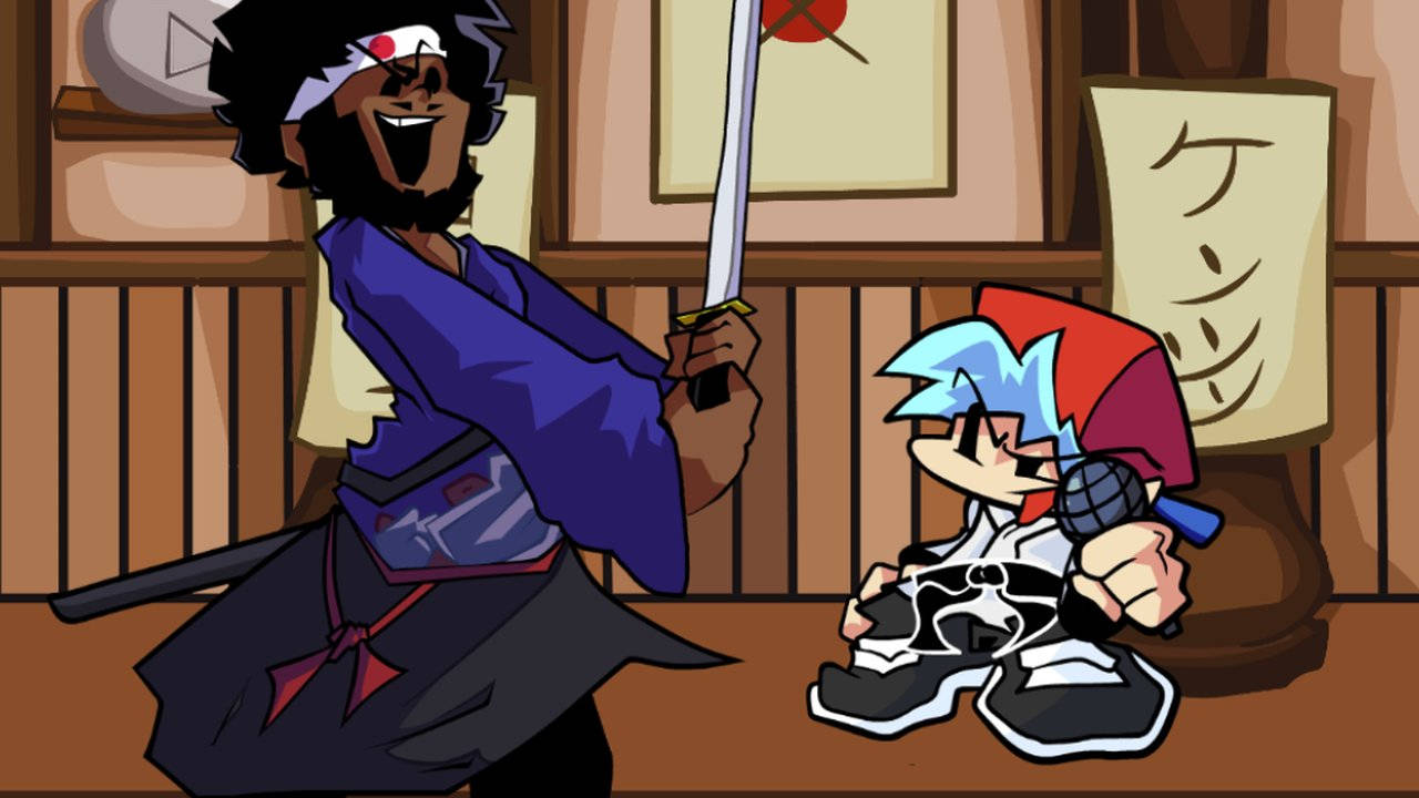 Coryxkenshin, samurai sword, blue-haired character, HD Desktop Wallpaper
