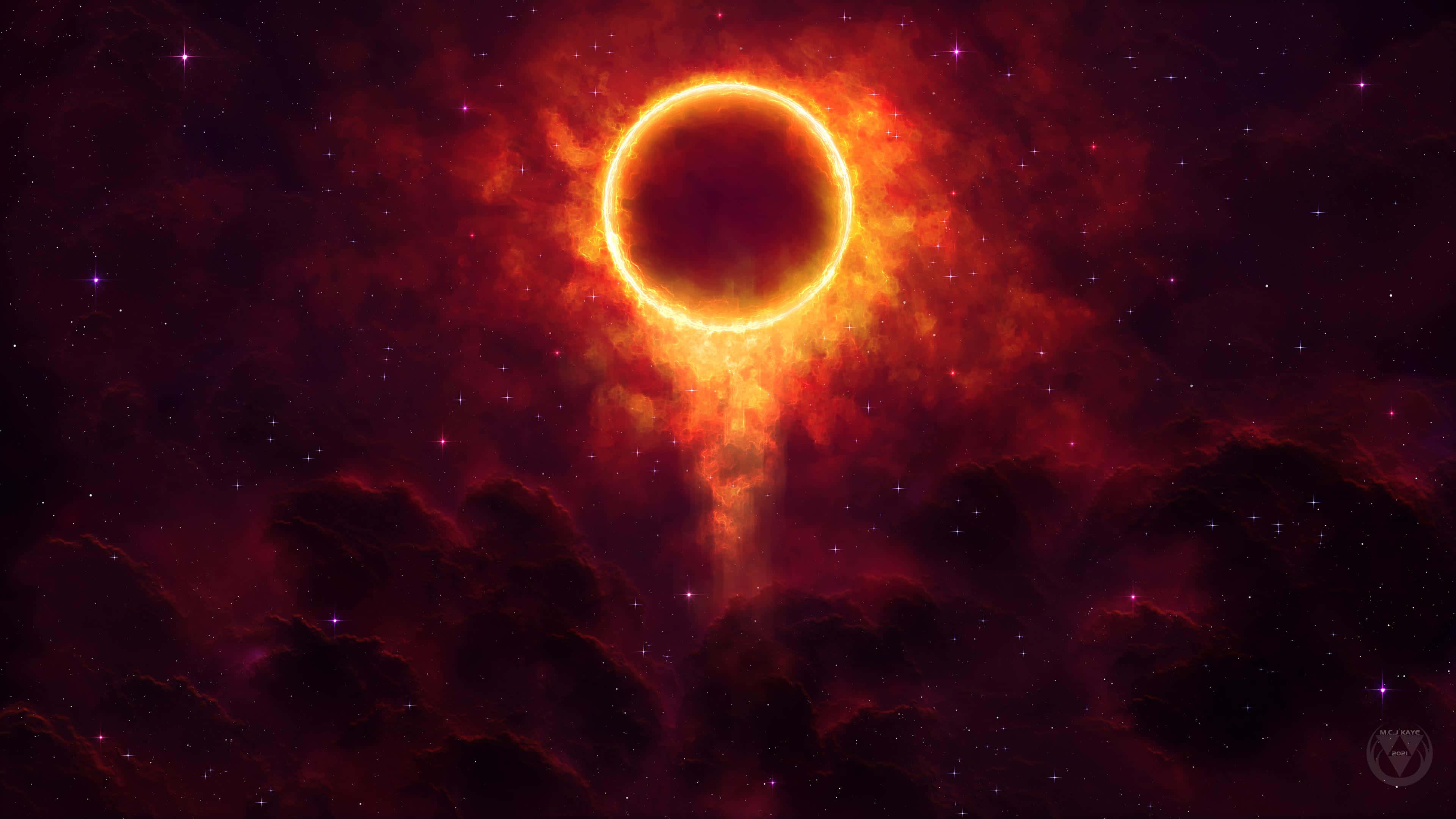 Cosmic 4K, solar eclipse, glowing corona, 4K Desktop Wallpaper