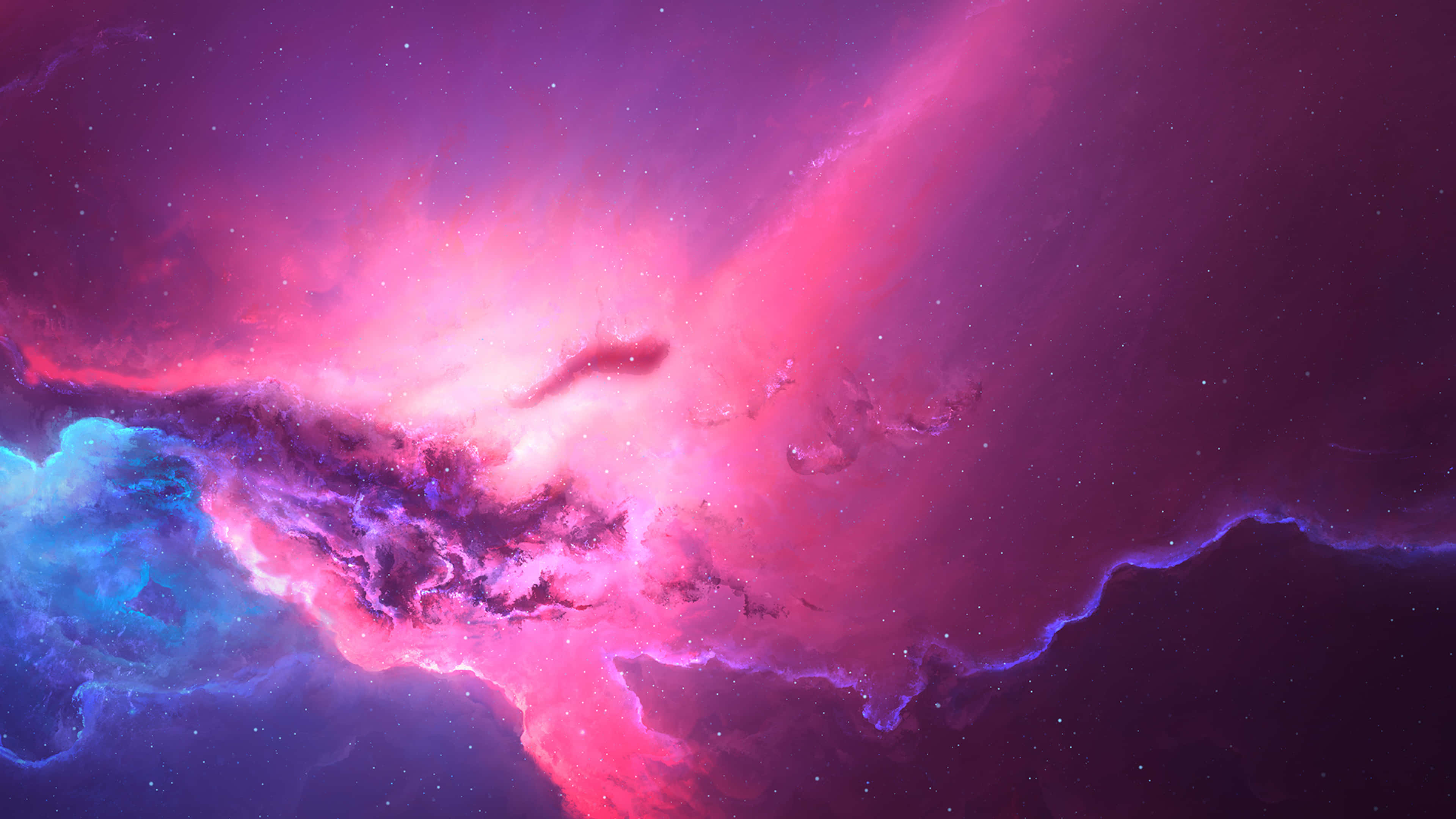 Cosmic 4K, Cosmic Pink Nebula, electric pink, 4K Desktop Wallpaper