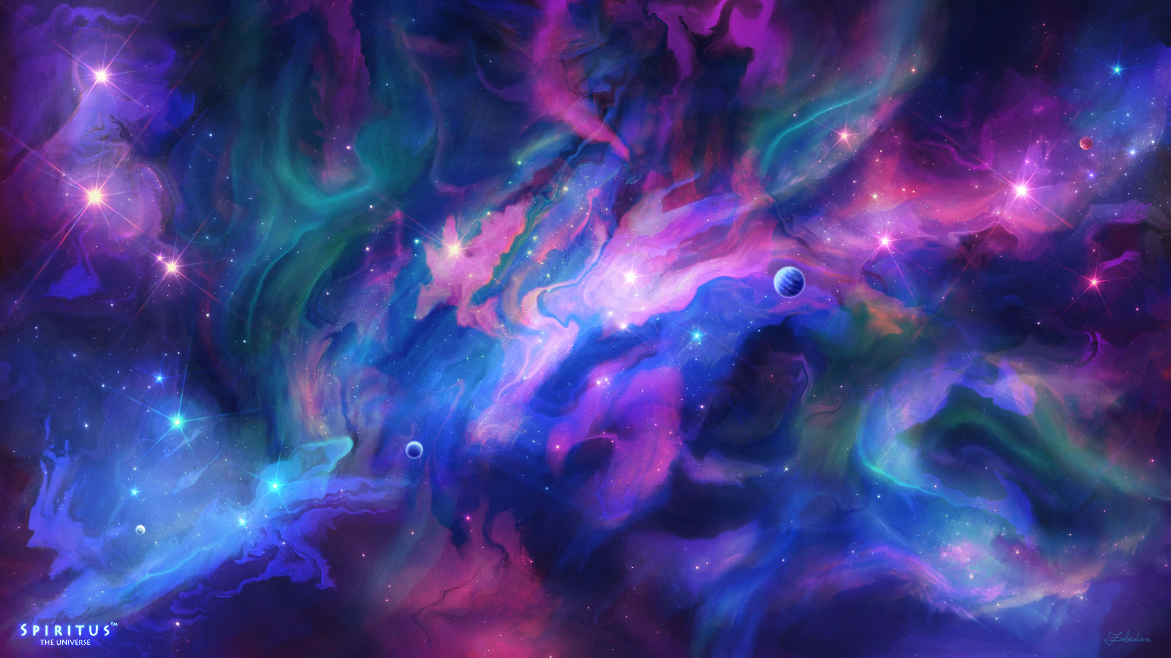Cosmic 4K, electric purples, pinks, 4K Desktop Wallpaper