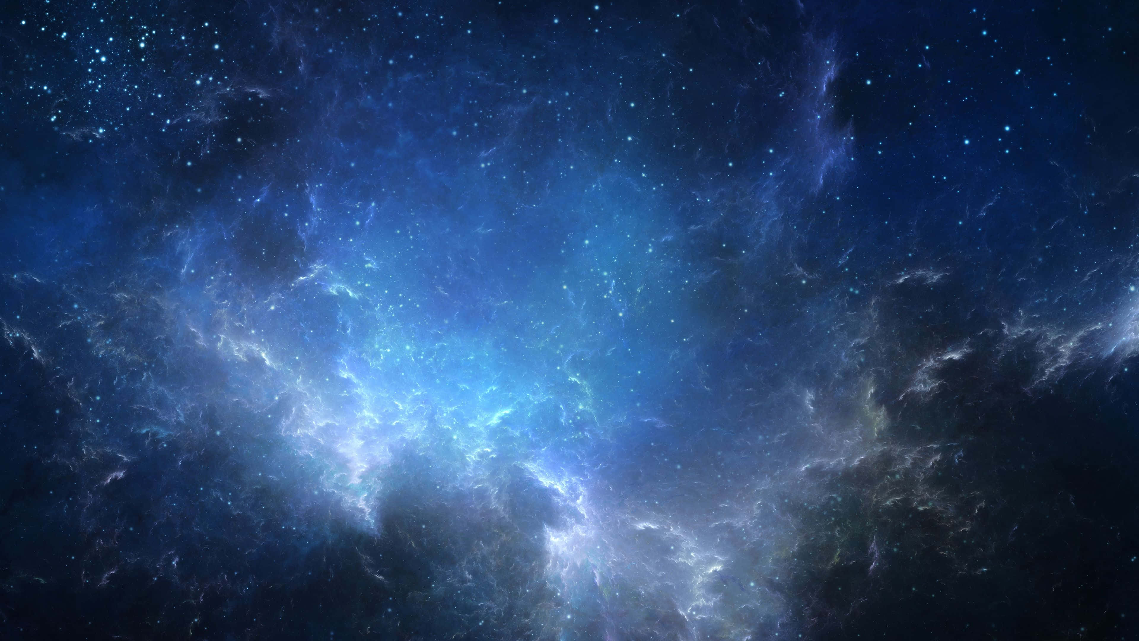 cosmic nebula, electric blue, deep indigo, 4K Desktop Wallpaper