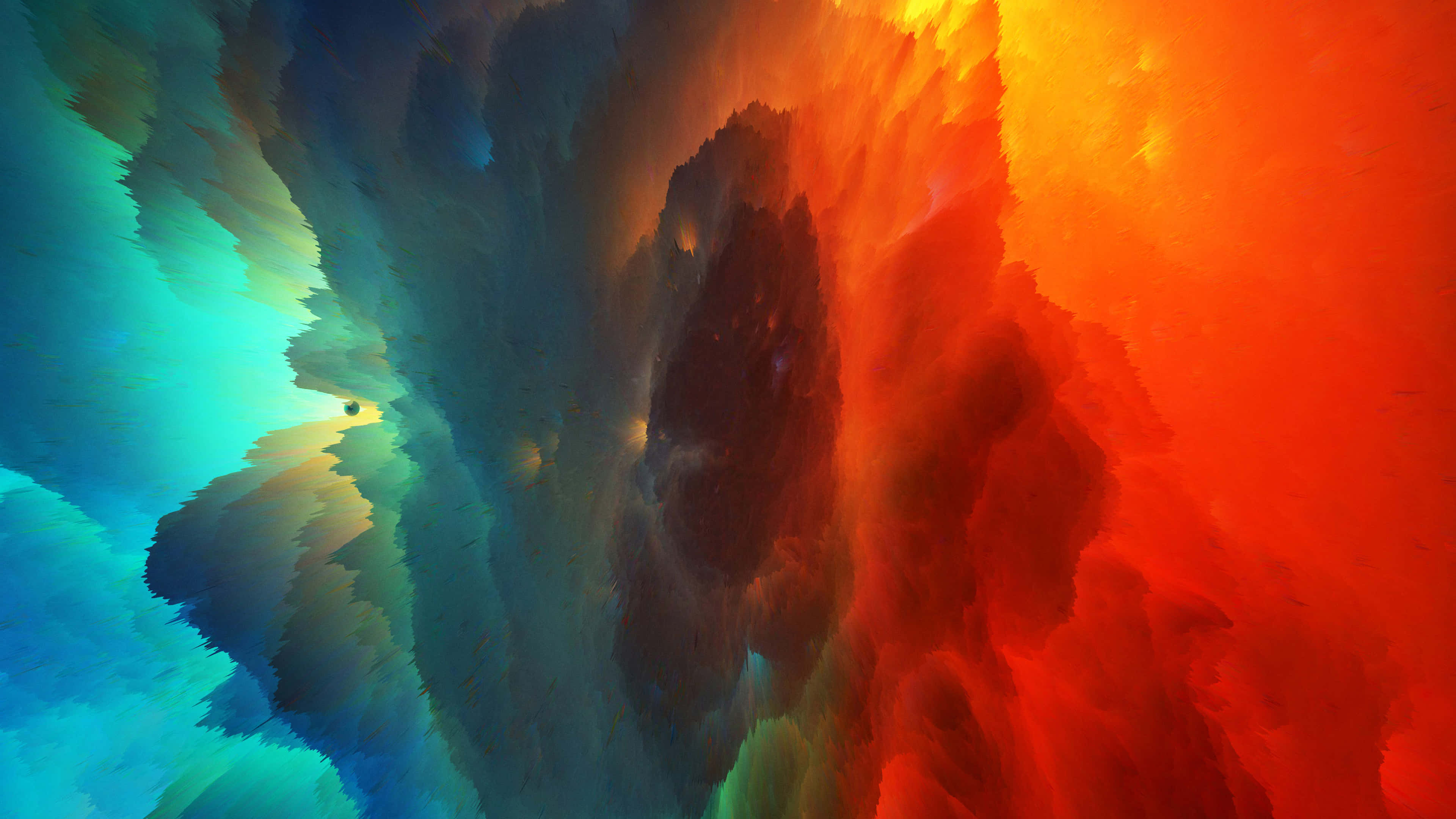 Cosmic 4K, fiery orange, cool teal, 4K Desktop Wallpaper