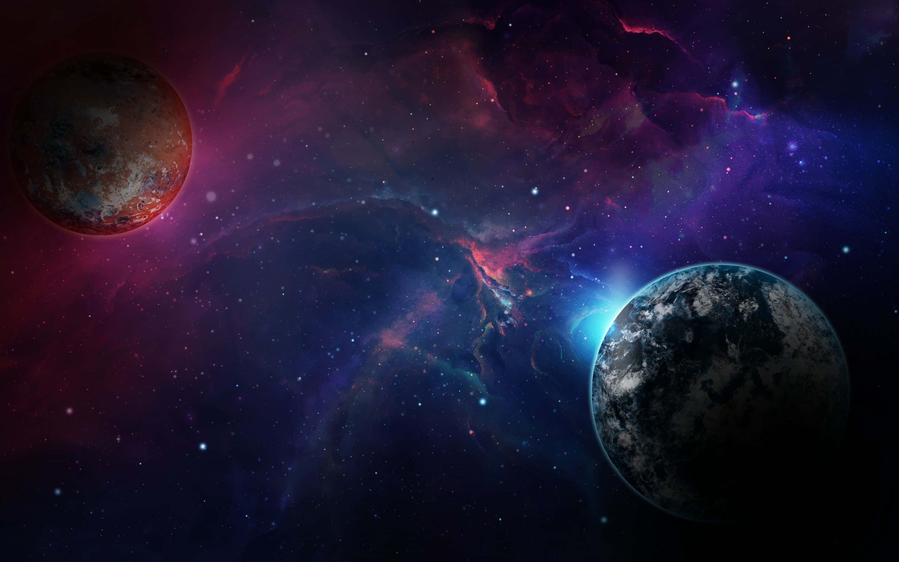 Cosmic 4K, nebula, deep purples, 2K Desktop Wallpaper