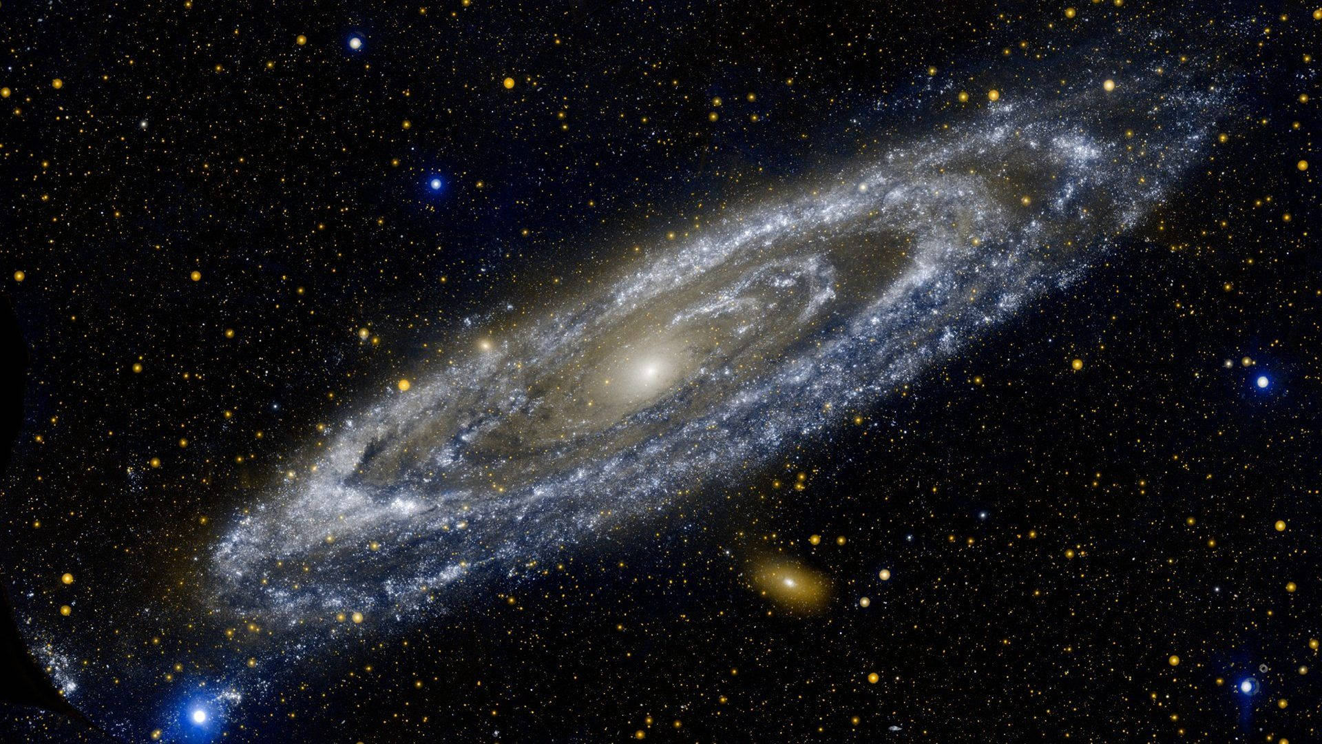 4K Ultra HD, spiral galaxy, swirling arms of stars, Full HD Desktop Wallpaper