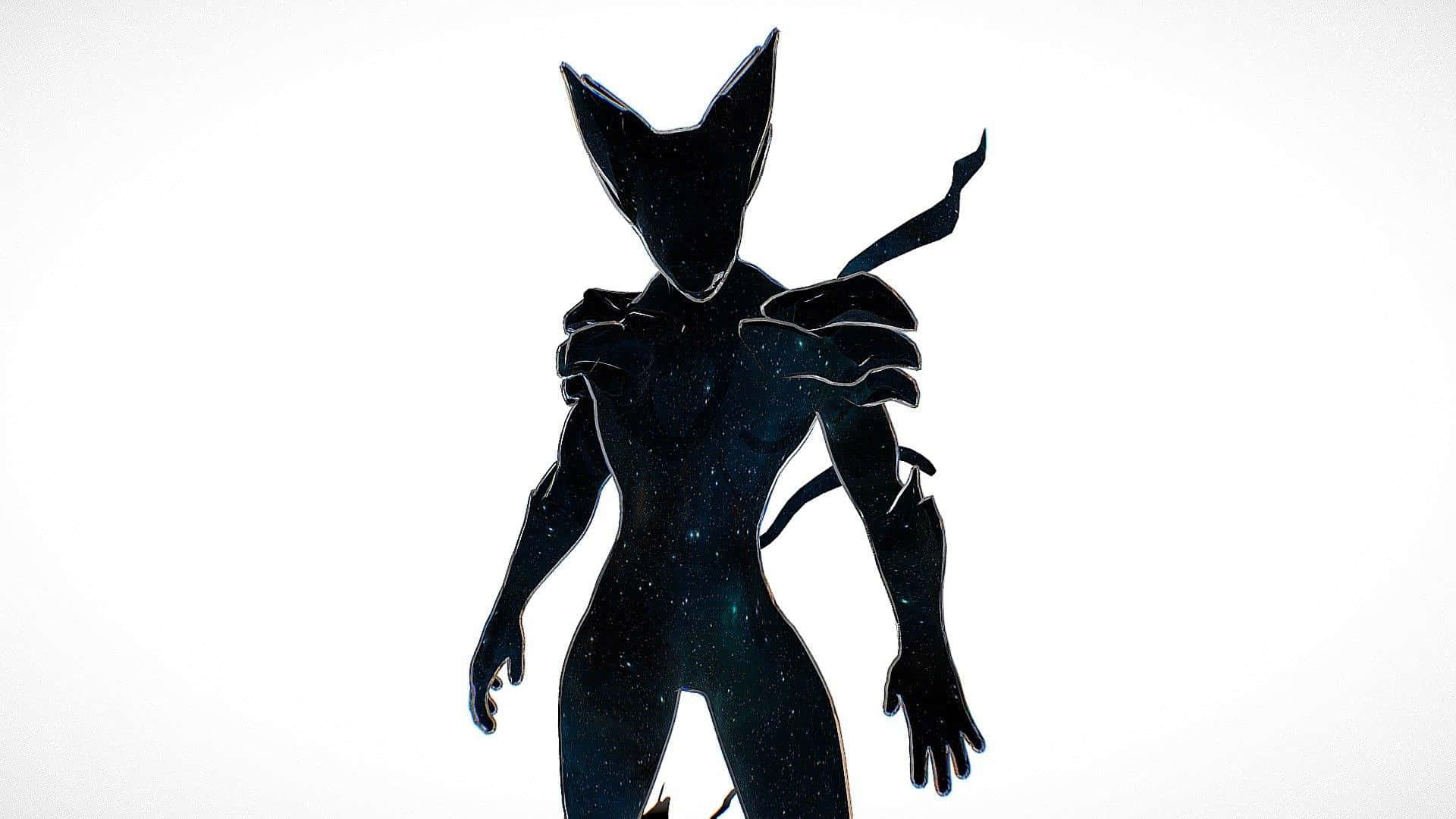 Cosmic Garou, fox-headed alien warrior, starfield skin, Full HD Desktop Wallpaper