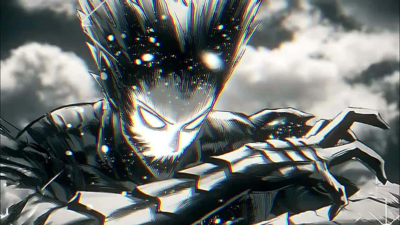 Cosmic Garou, spiky hair, glowing eyes, HD Desktop Wallpaper