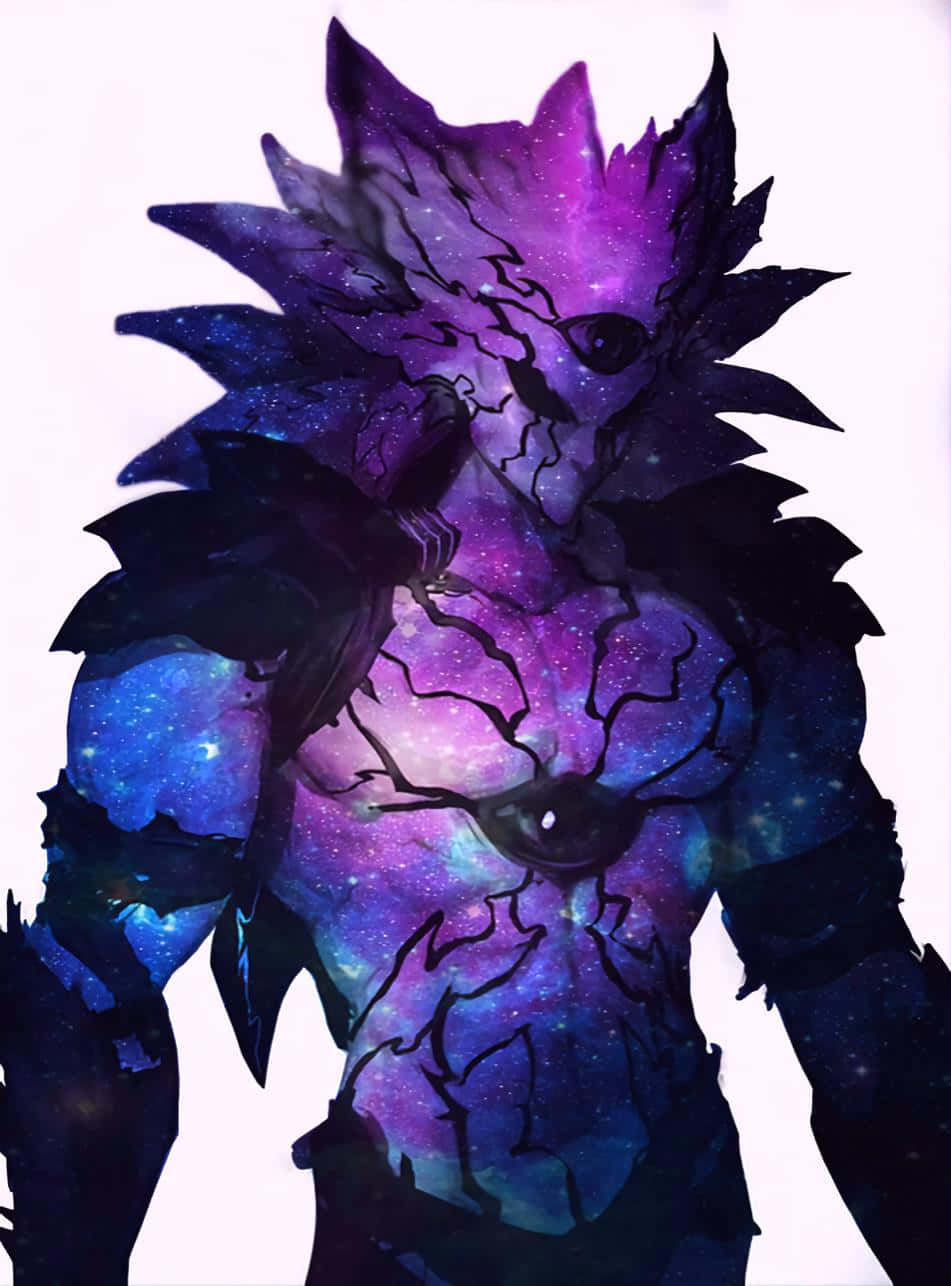 Cosmic Garou, galaxy-patterned skin, jagged black spikes, HD Phone Wallpaper