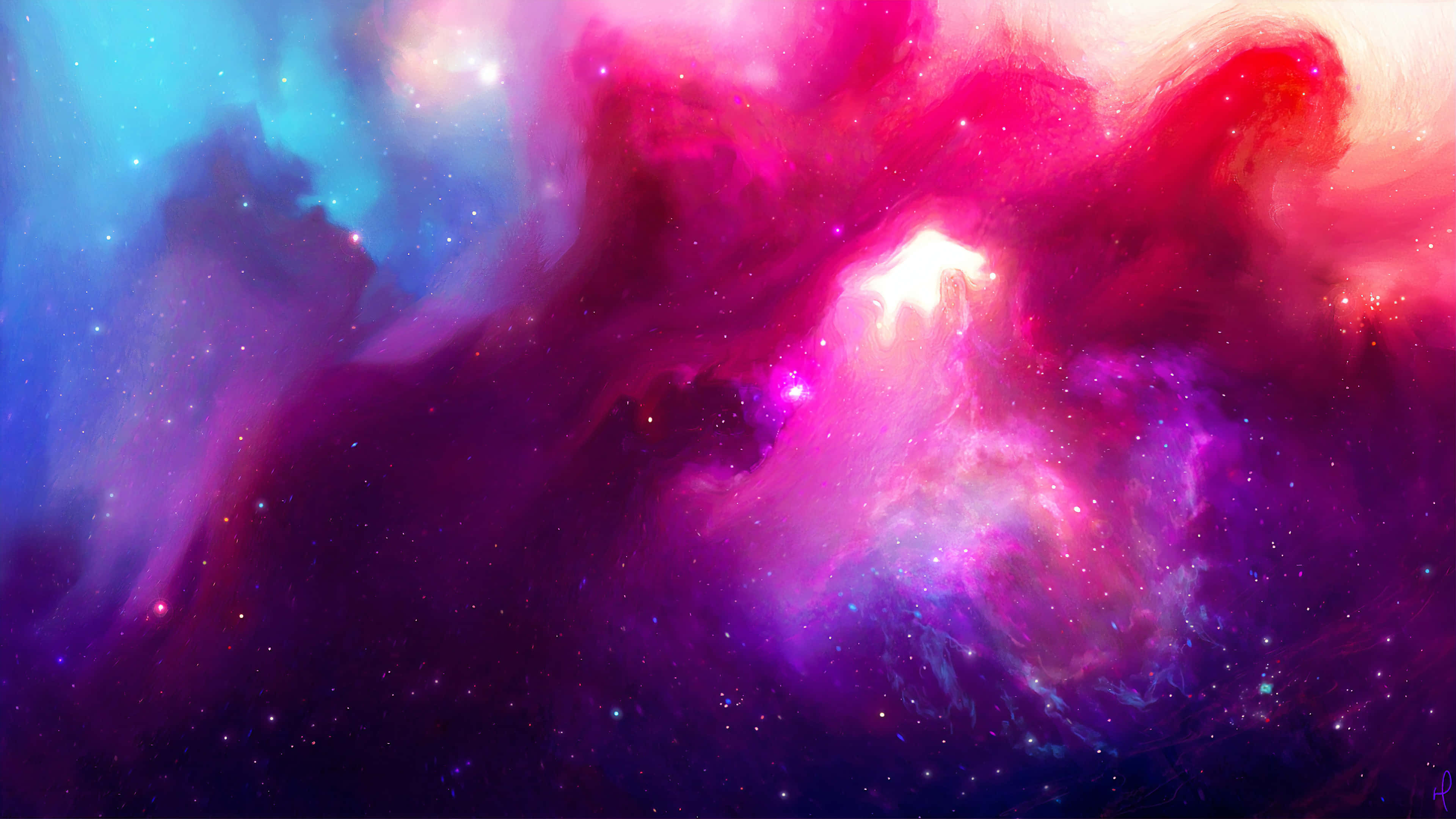 Cosmic Rays, electric pinks, purples, 4K Desktop Wallpaper