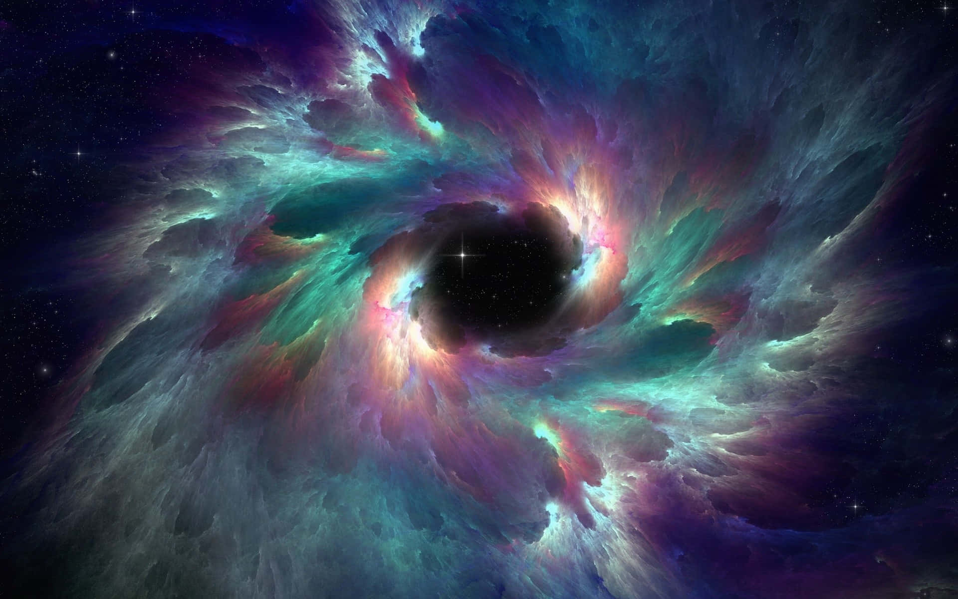 cosmic rays, teal purple, pink, Full HD Desktop Wallpaper
