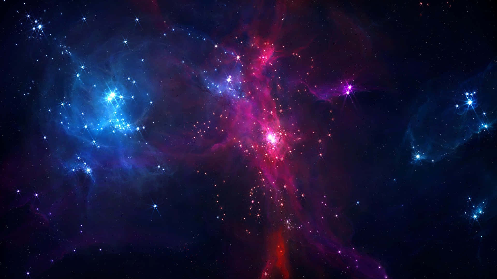 Cosmic Rays, pink purple, blue, Full HD Desktop Wallpaper