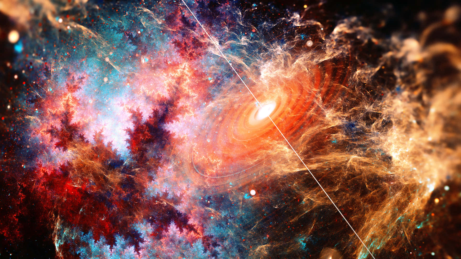 Cosmic Rays, deep space, cosmic nebula, Full HD Desktop Wallpaper