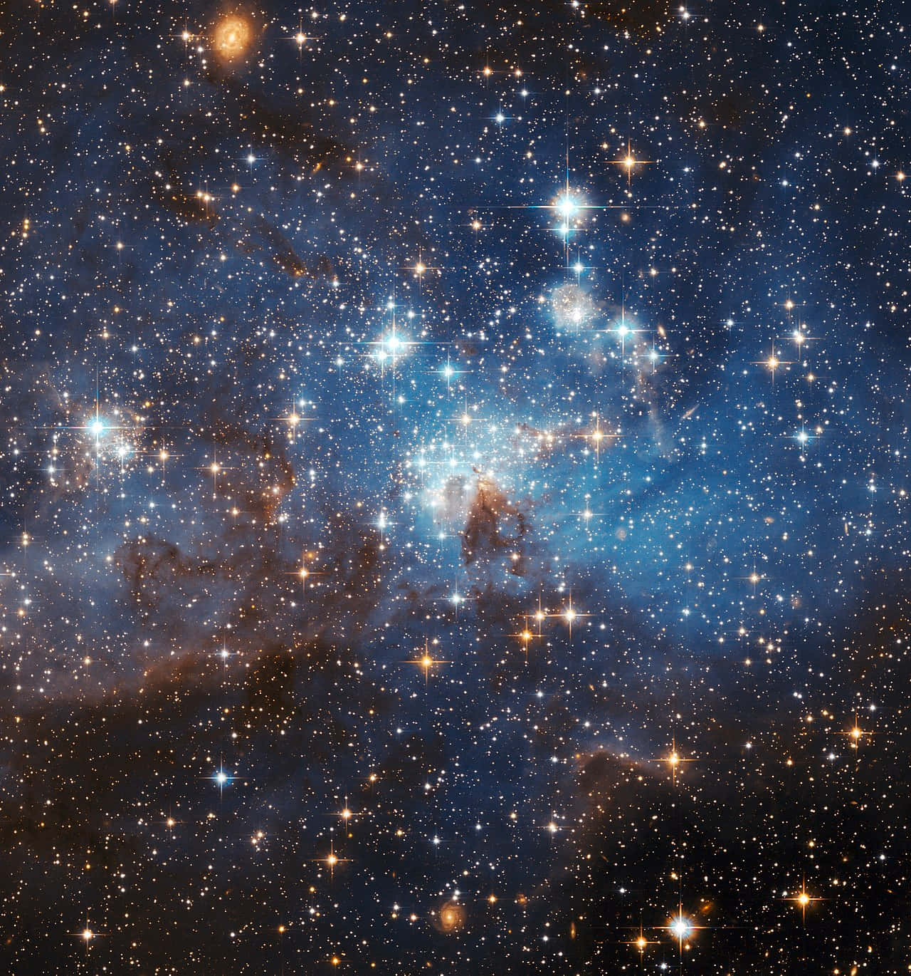 Cosmic Rays, blue nebulae, sparkling stars, HD Phone Wallpaper