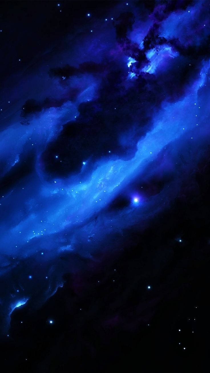 indigo aesthetic, cosmic nebula, deep blues, HD Phone Wallpaper