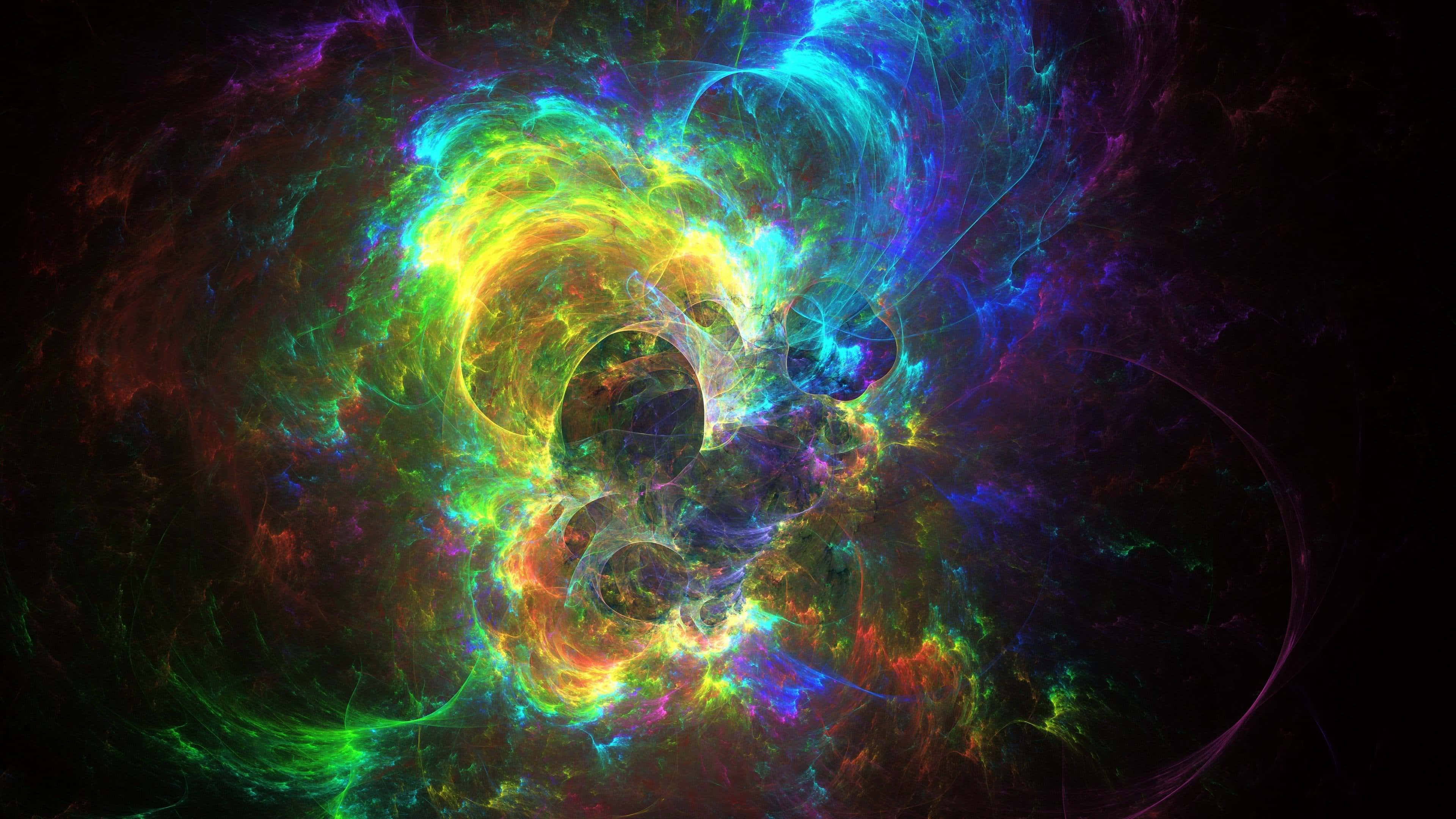 Cosmic, neon colors, cosmic nebula, 4K Desktop Wallpaper