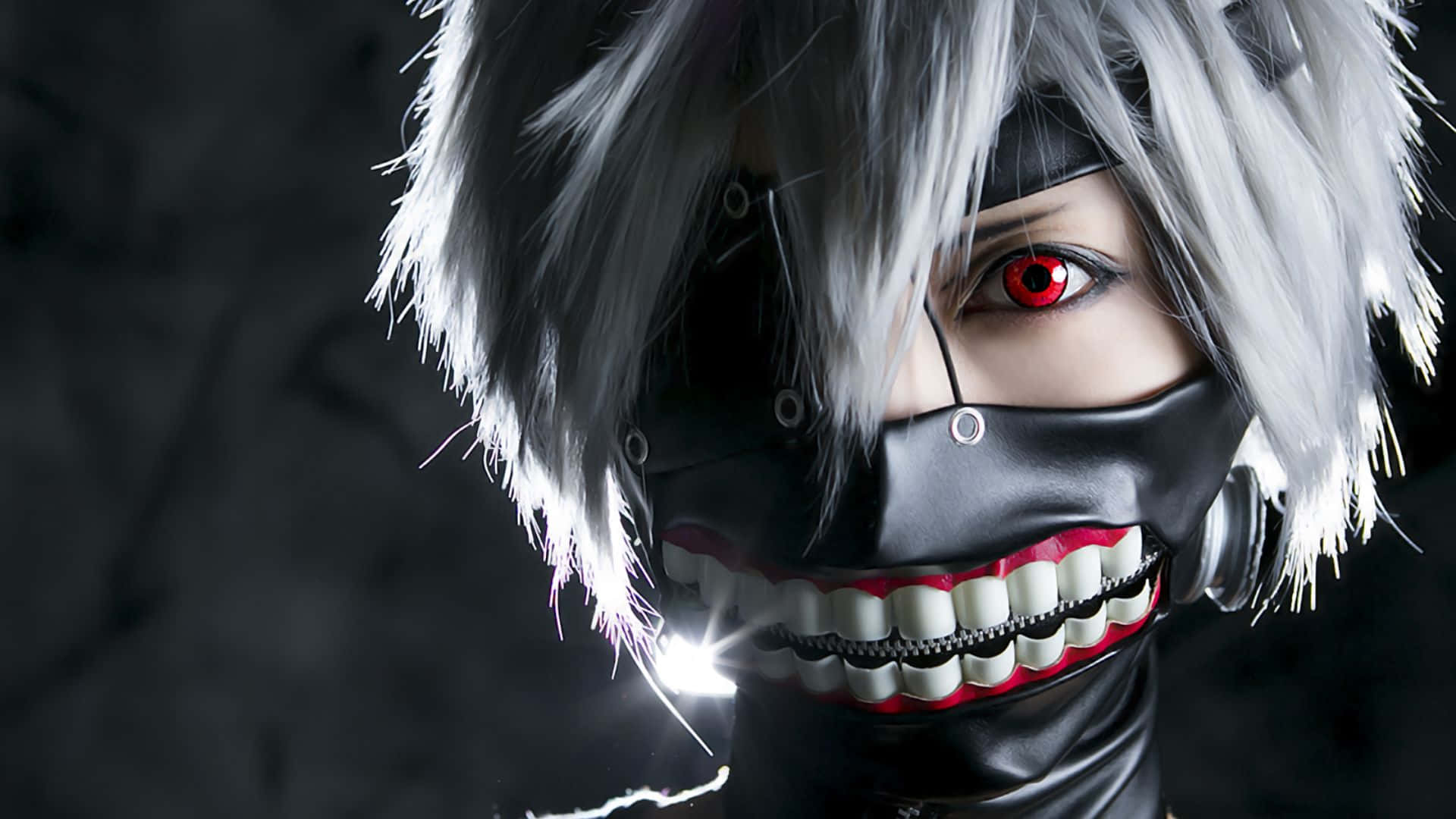 Cosplay Anime Kawaii, white hair, red eye, Full HD Desktop Wallpaper