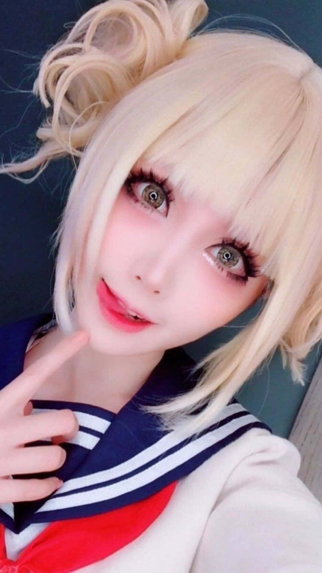cosplay anime kawaii, blonde anime-style cosplayer, sailor uniform, Full HD Phone Wallpaper