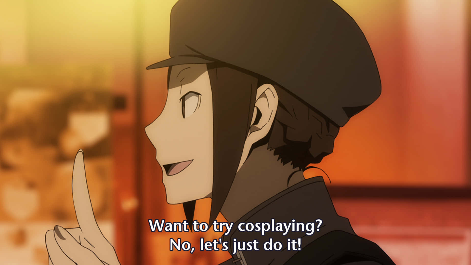 anime character, black cap, black jacket, Full HD Desktop Wallpaper