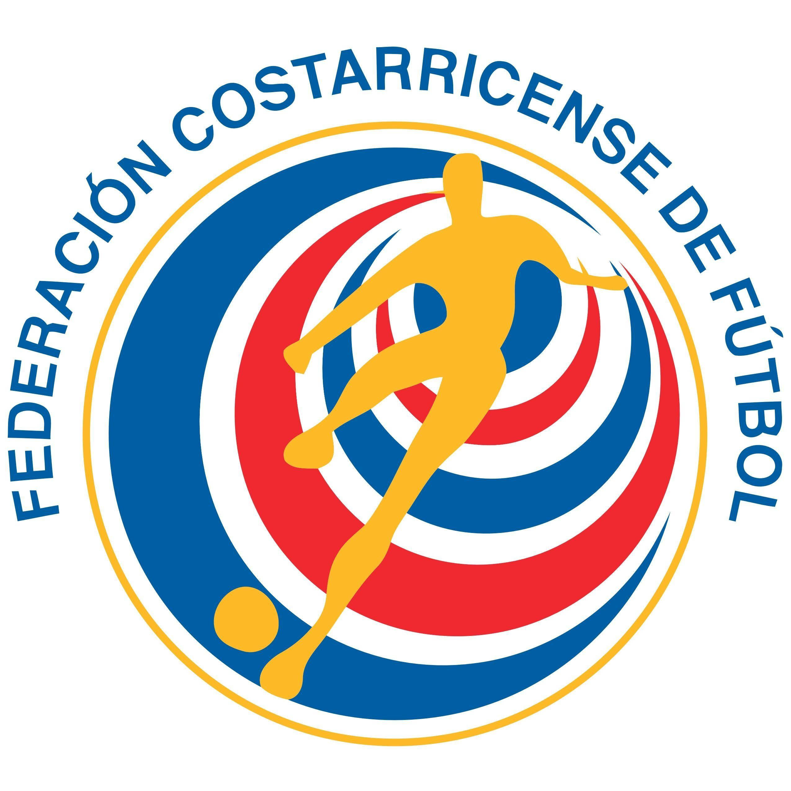 Costa Rica National Football Team, yellow soccer player, red blue and white concentric circles, Full HD Desktop Wallpaper