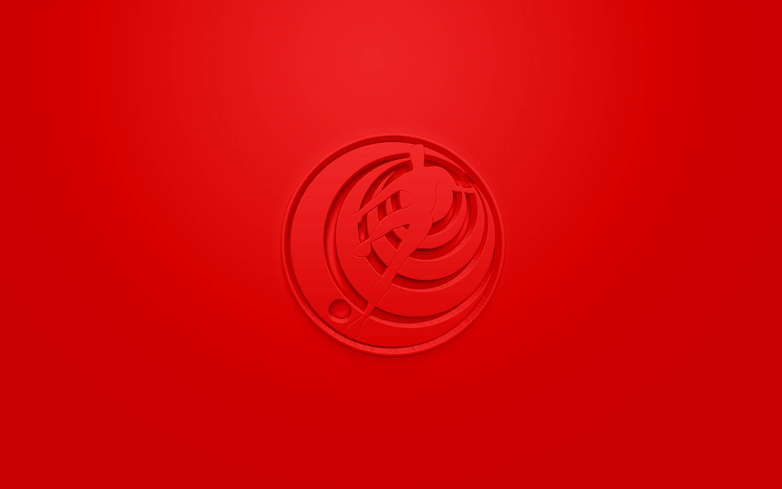 Costa Rica National Football Team, red, circular emblem, 2K Desktop Wallpaper