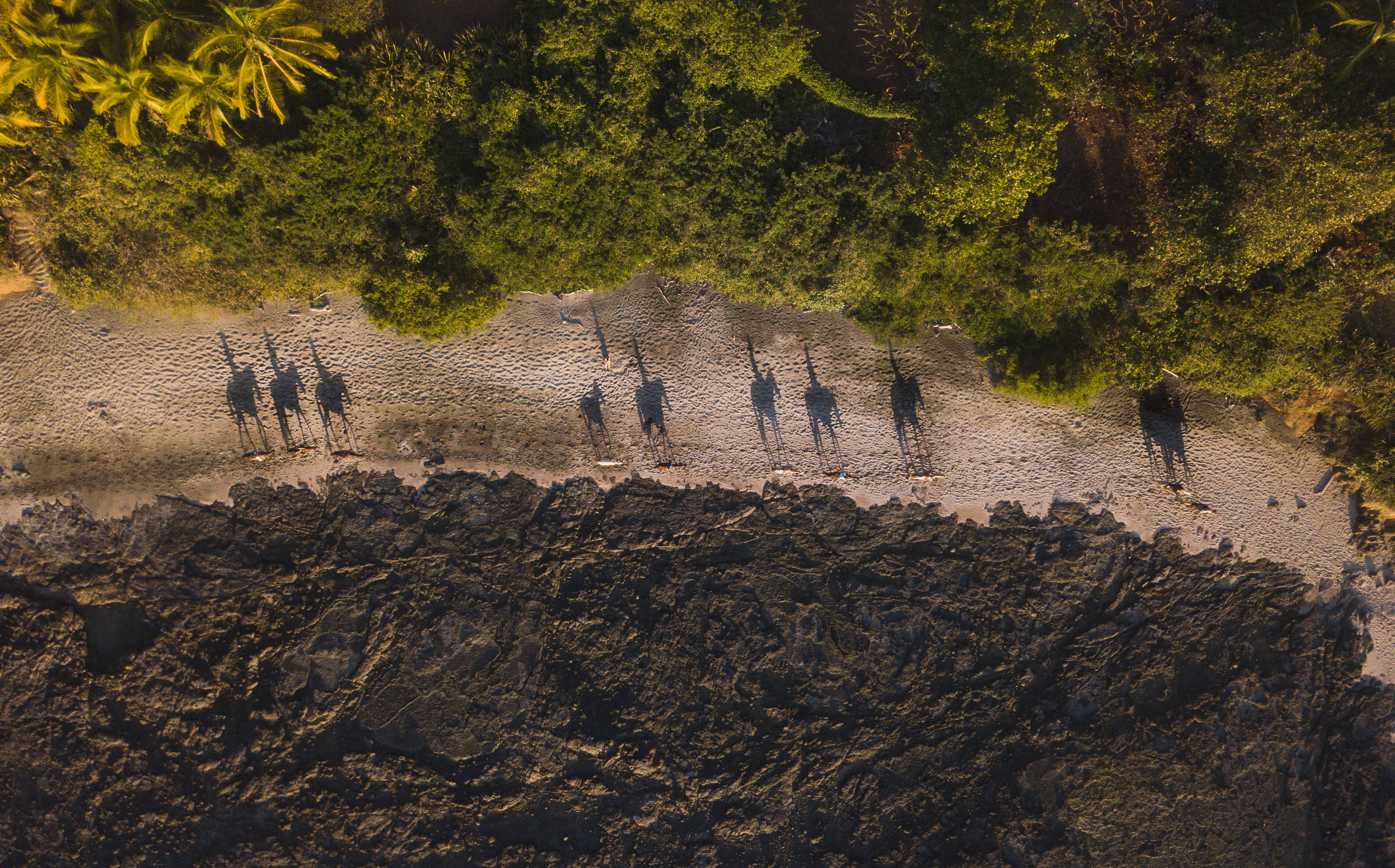 Costa Rica, aerial view, sunlit beach, 4K Desktop Wallpaper