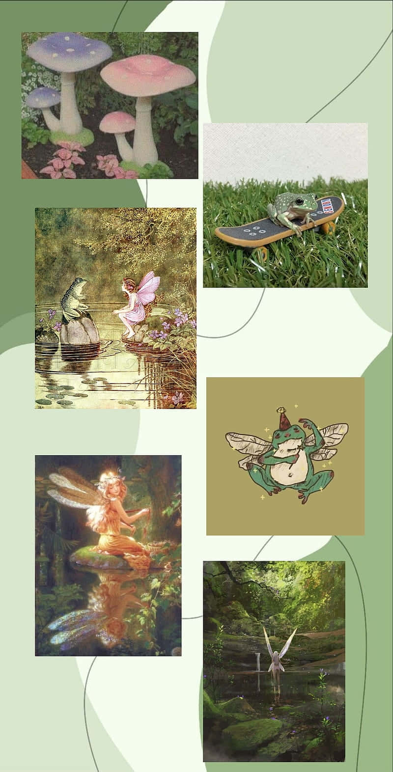 Cottagecore Fantasy, fairies, frogs, HD Phone Wallpaper