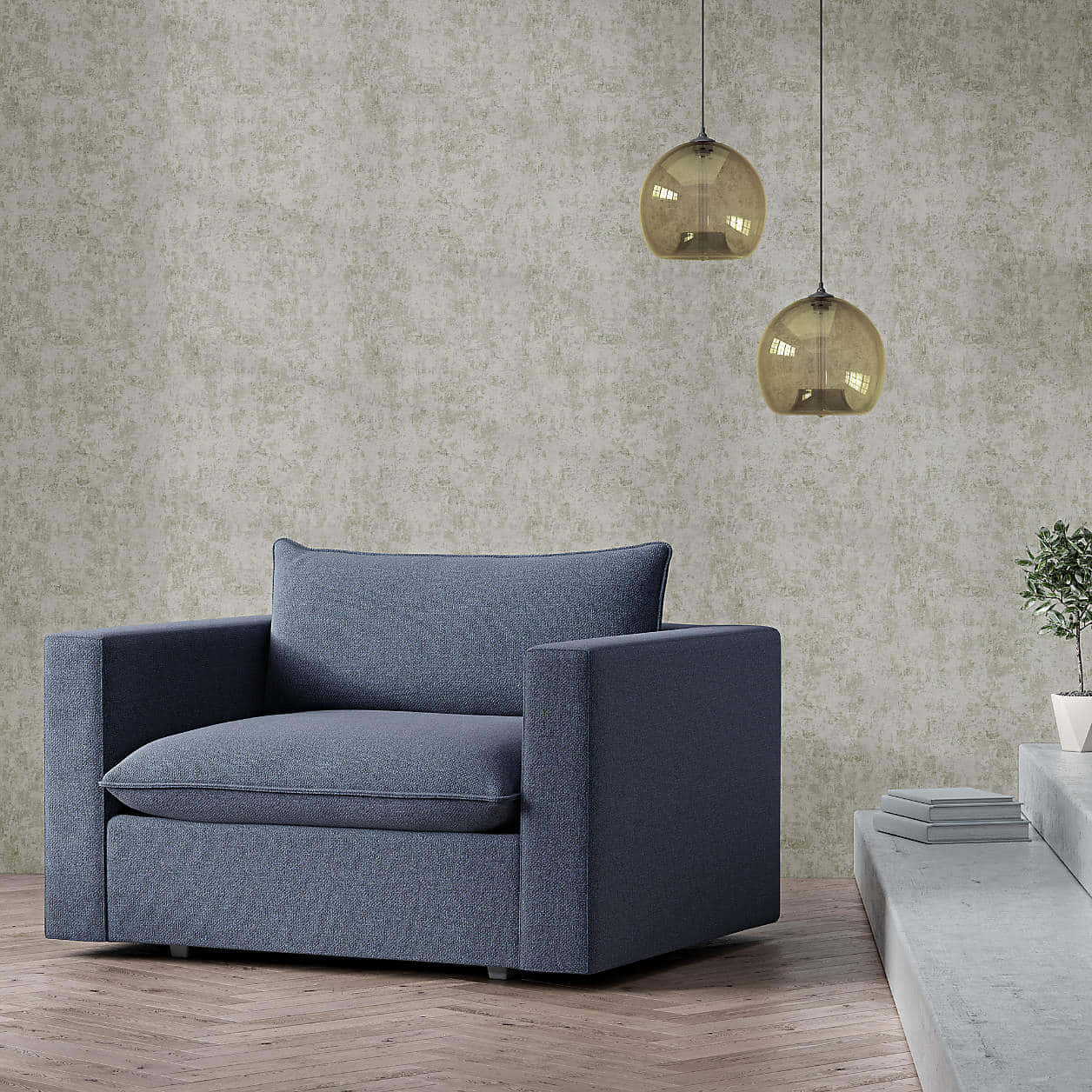 navy blue, elegant couch, armchair, SD Desktop Wallpaper