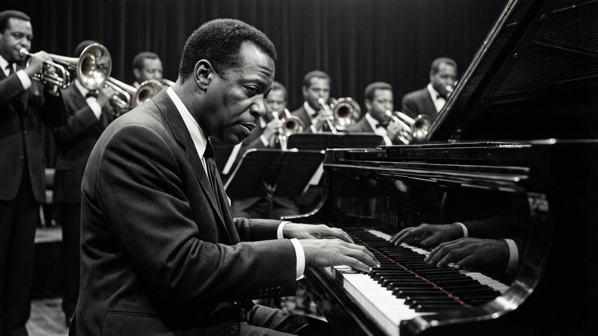 Count Basie, orchestra, directing, Full HD Desktop Wallpaper