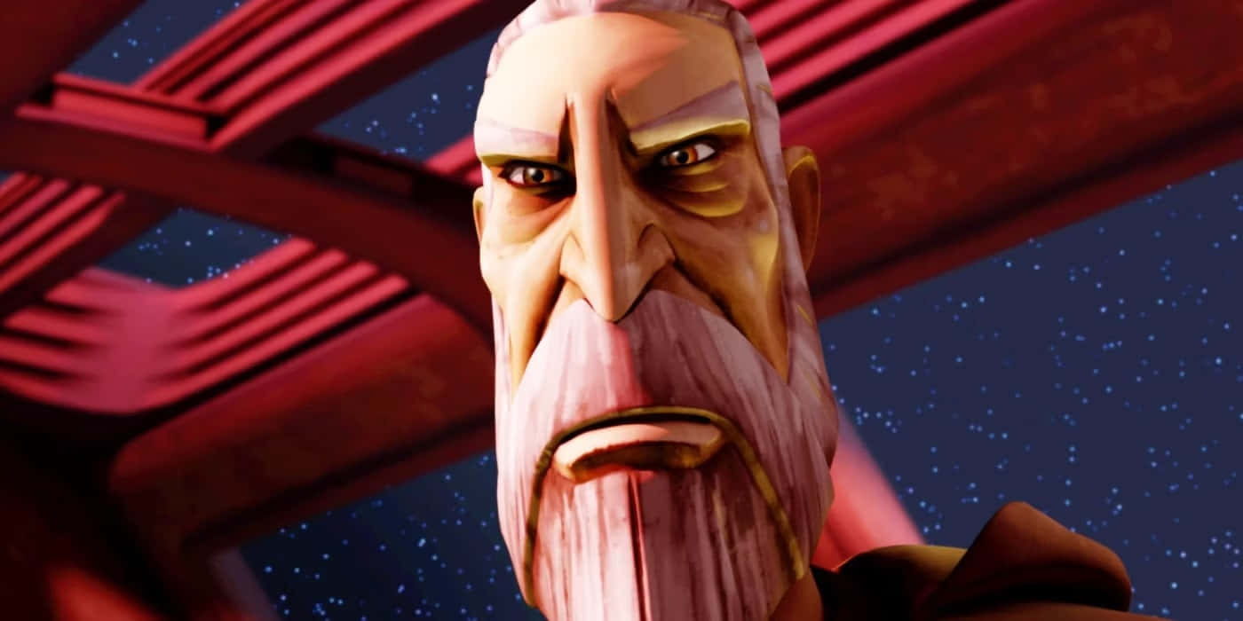 Count Dooku, animated portrait, long white beard, HD Desktop Wallpaper