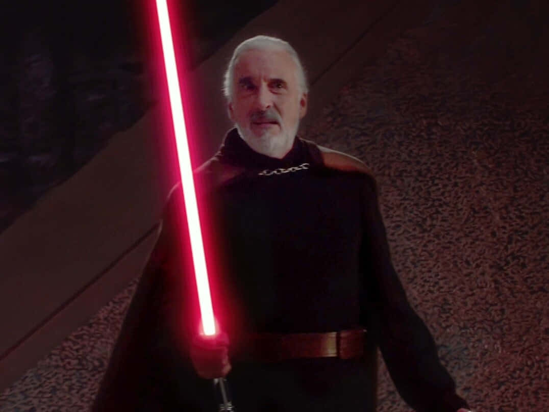 Count Dooku, red lightsaber, white hair, SD Desktop Wallpaper