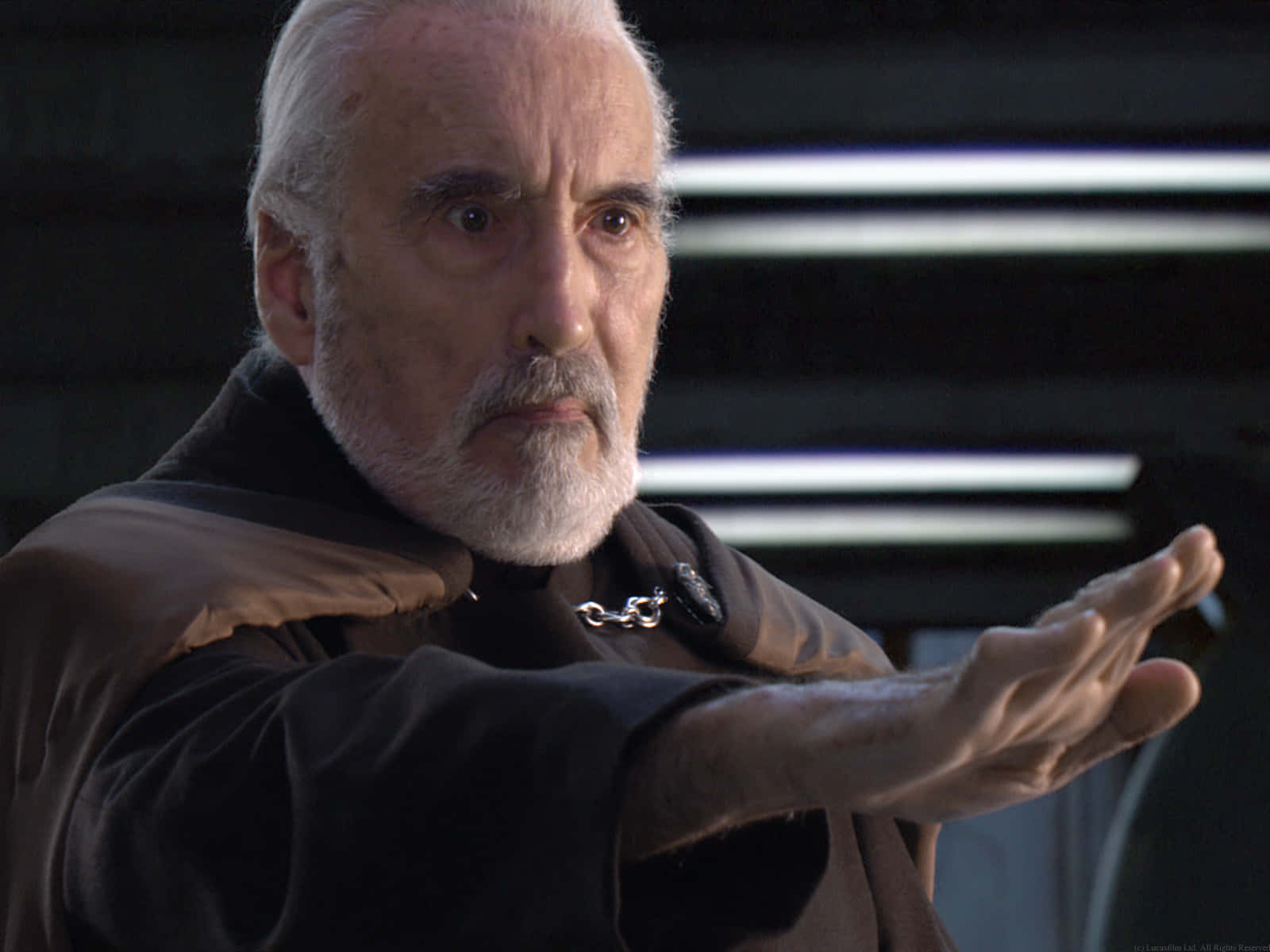 Count Dooku, red lightsaber, dark robe, HD Desktop Wallpaper